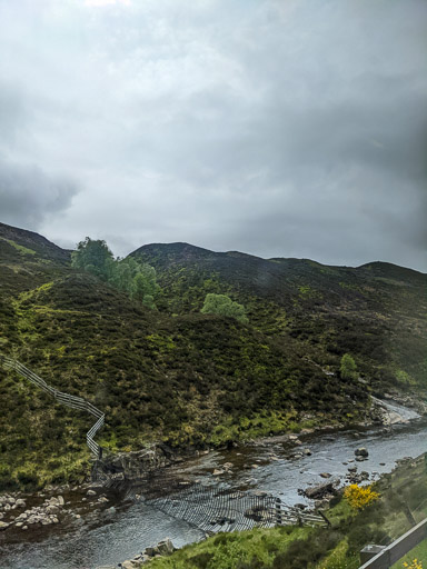Between Glasgow Queen Street and Aviemore.