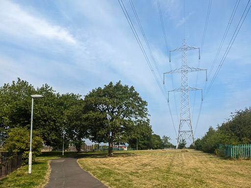 Between Hillington East and Hillington West.