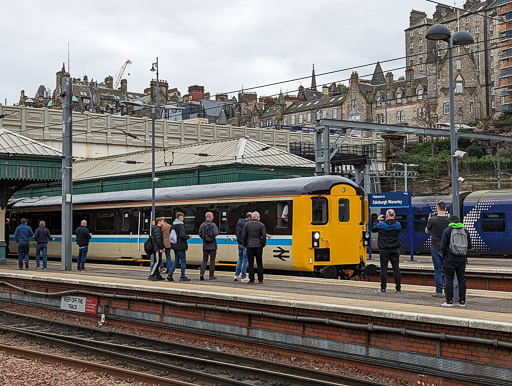 A TRAIN at Edinburgh.