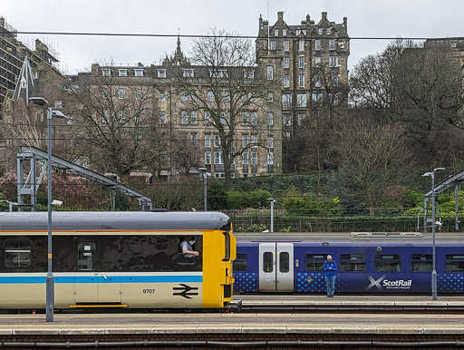 A TRAIN at Edinburgh.